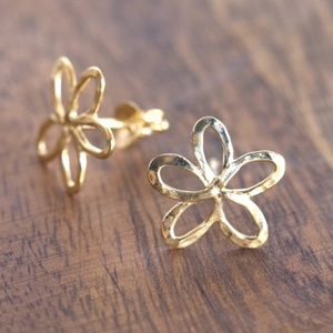 🆕14K Vermeil Flower Studs